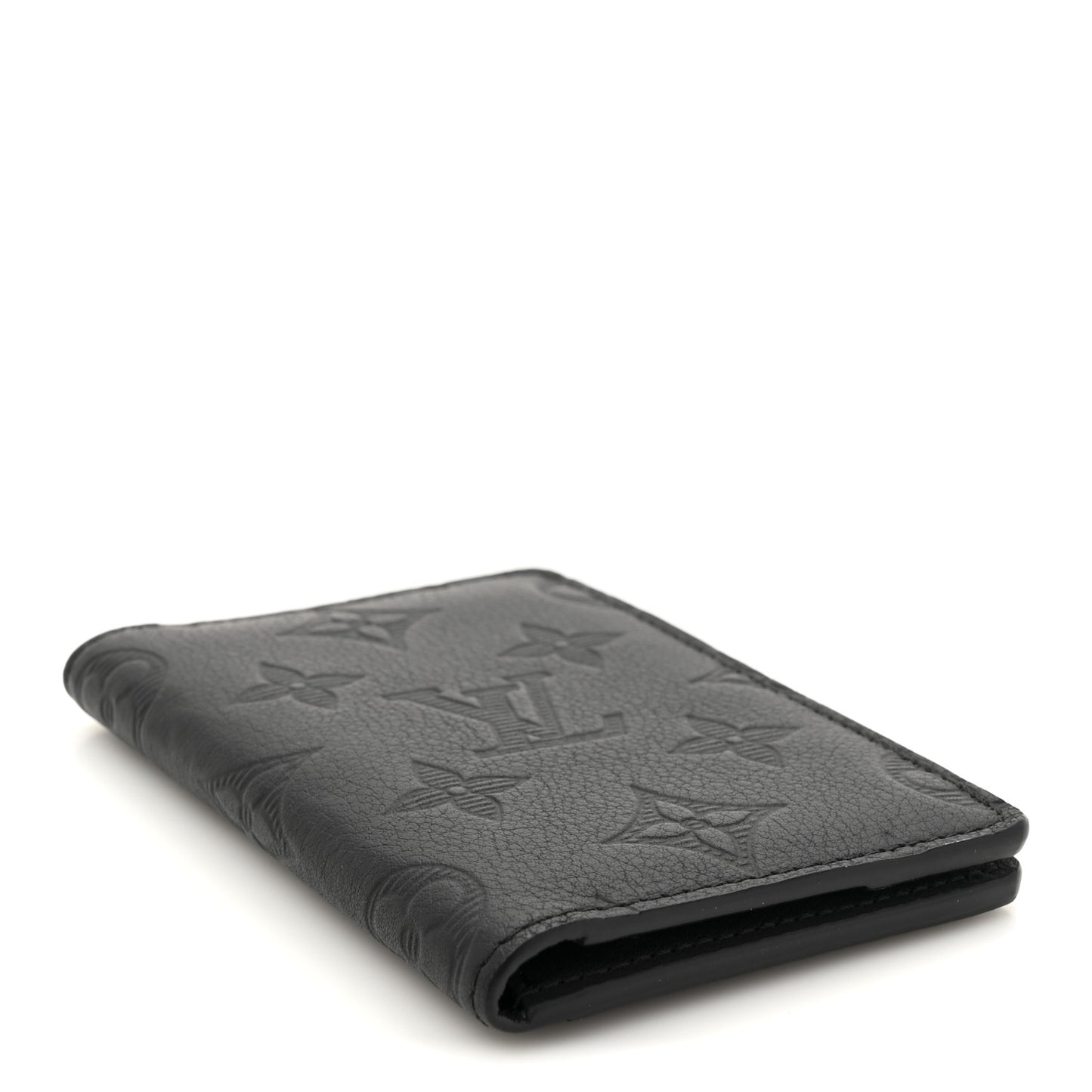 Calfskin Monogram Shadow Pocket Organizer Black