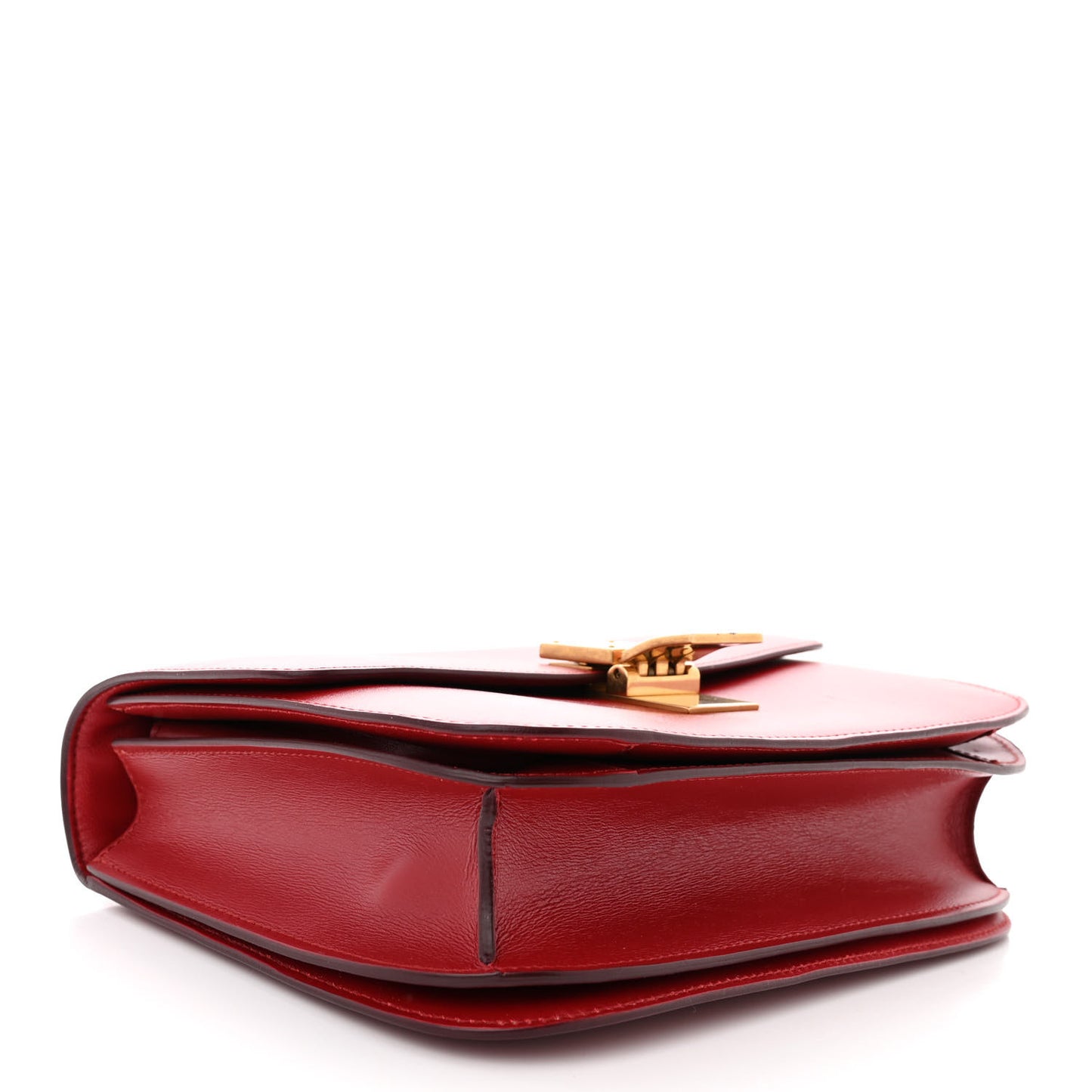 Box Calfskin Medium Classic Box Flap Bag Red