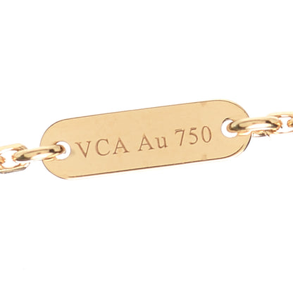 Van Cleef & Arpels 18K Yellow Gold Mother of Pearl Vintage Alhambra Pendant Necklace 6 of 8