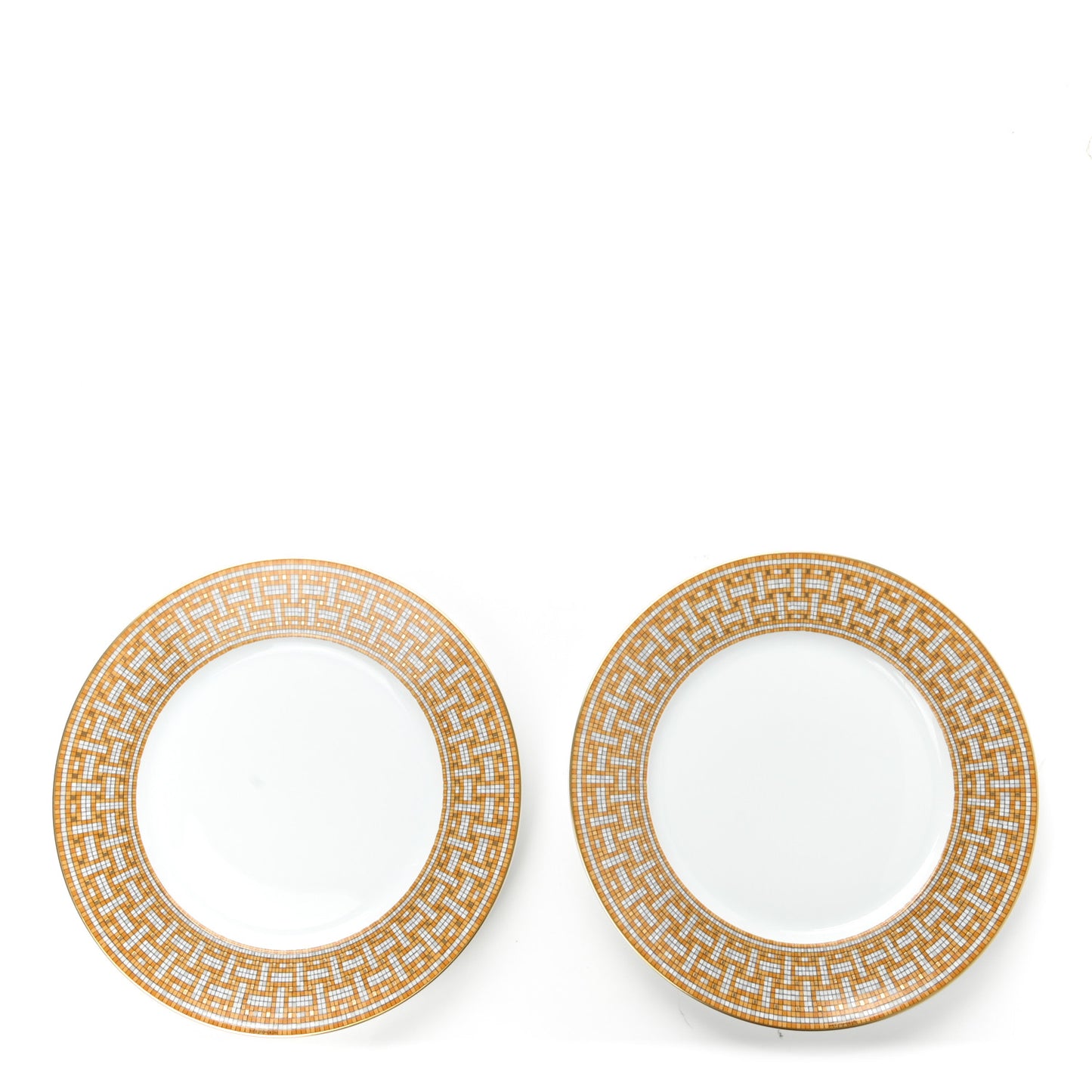 Porcelain Mosaique Au 24 Gold Dinner Plate Set of 2