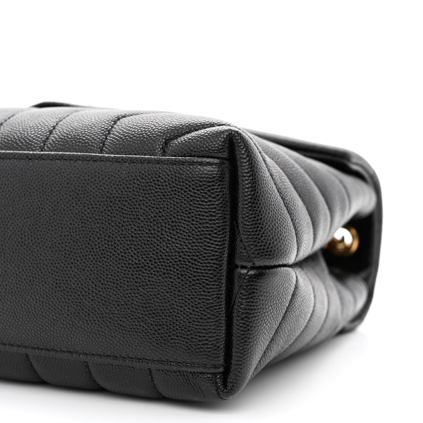 Grain de Poudre Calfskin Y Quilted Monogram Small Loulou Chain Satchel Black
