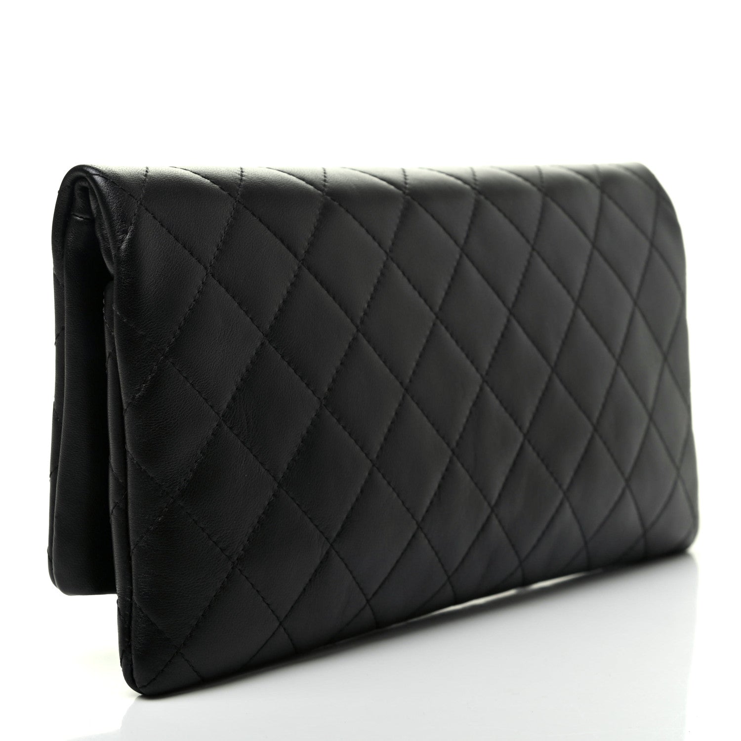 Chanel Lambskin Quilted CC Beauty Clutch Black 3 of 7