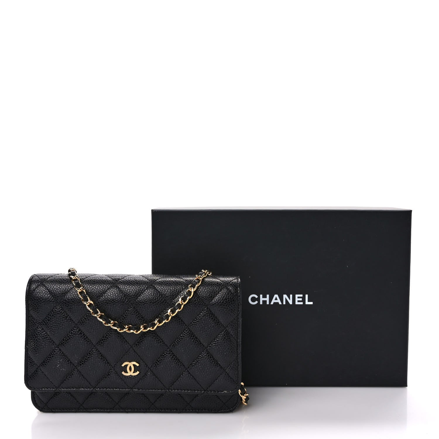 Chanel Caviar Quilted Wallet on Chain WOC Black 10 of 10