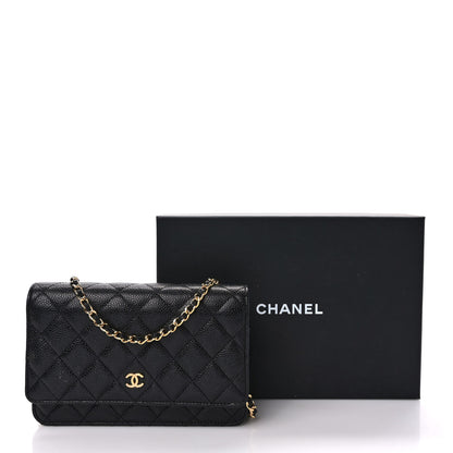 Chanel Caviar Quilted Wallet on Chain WOC Black 10 of 10