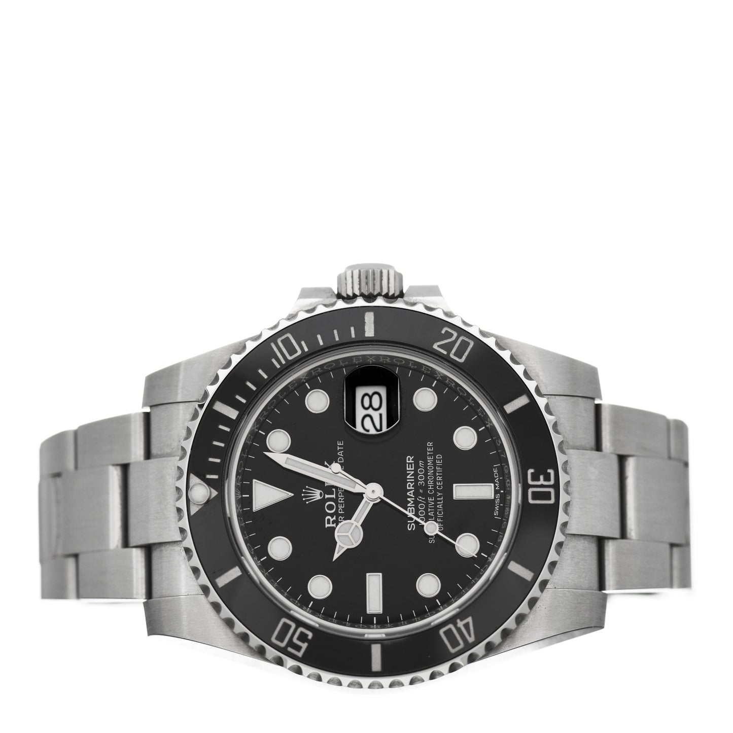 Stainless Steel 40mm Oyster Perpetual Submariner Date Watch Black 116610LN