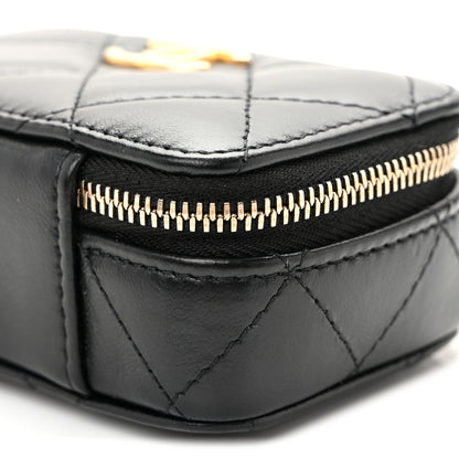 Chanel Lambskin Quilted Mini Lacquered Chain Clutch Black 10 of 10