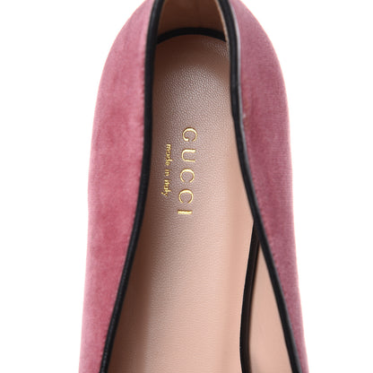 Gucci Velvet Etoile Pearl Embellished Loafers 38.5 Tibet Red 7 of 8