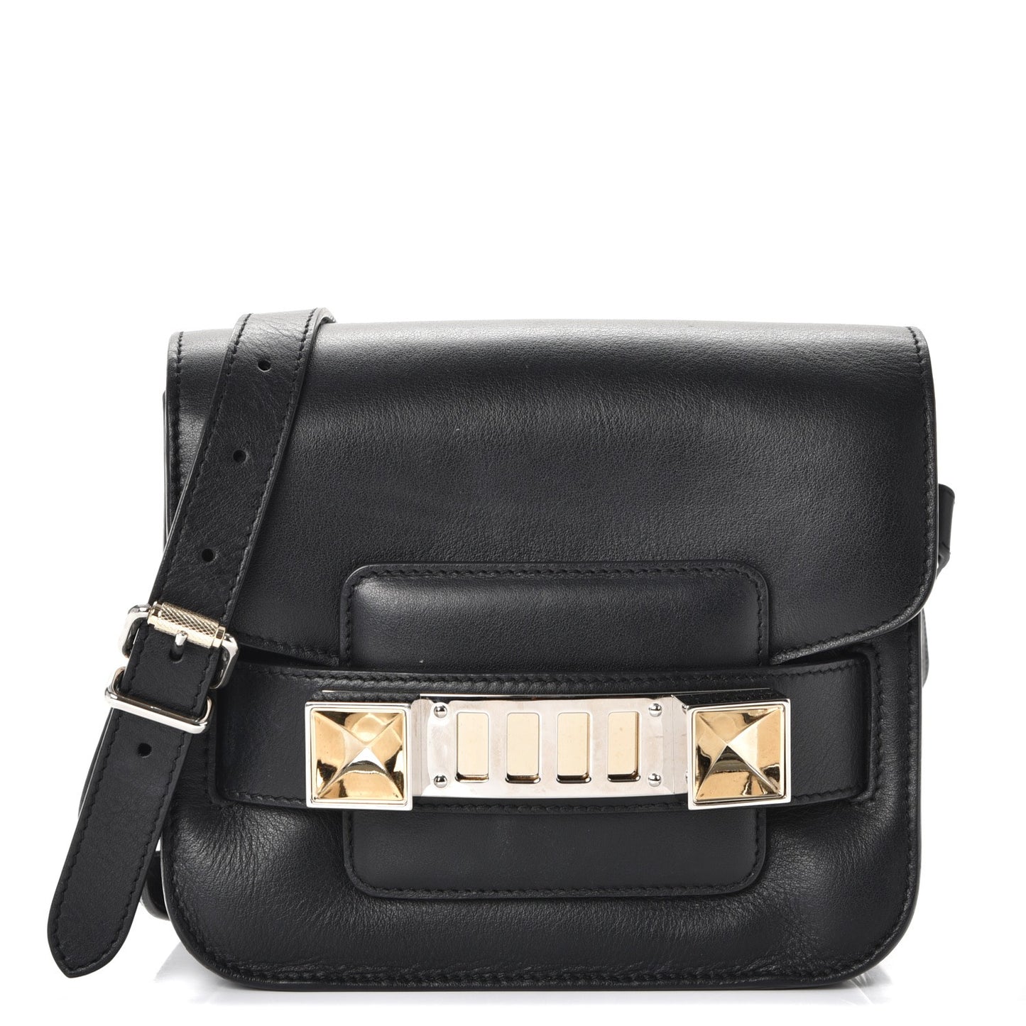 Calfskin PS11 Tiny Shoulder Bag Black