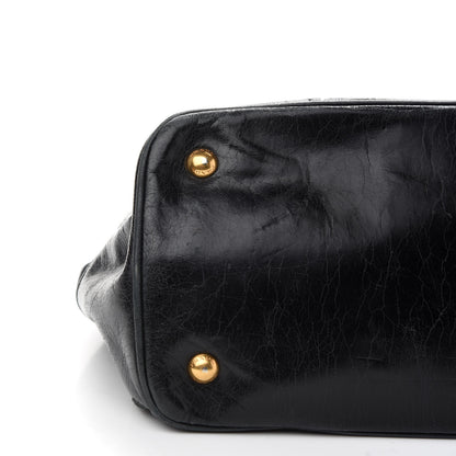 Prada Vitello Shine Top Handle Bag Black 8 of 14