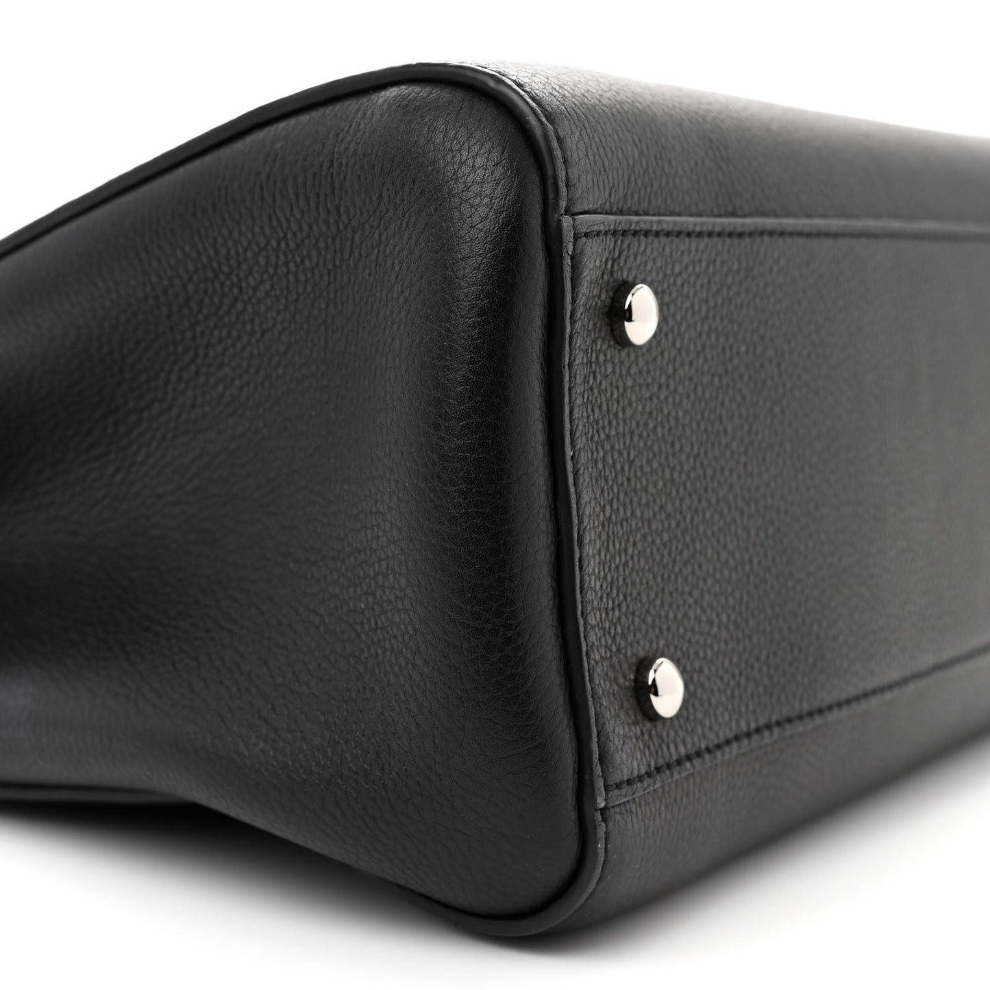 Grained Calfskin Small Neo Executive Shopper Tote Black