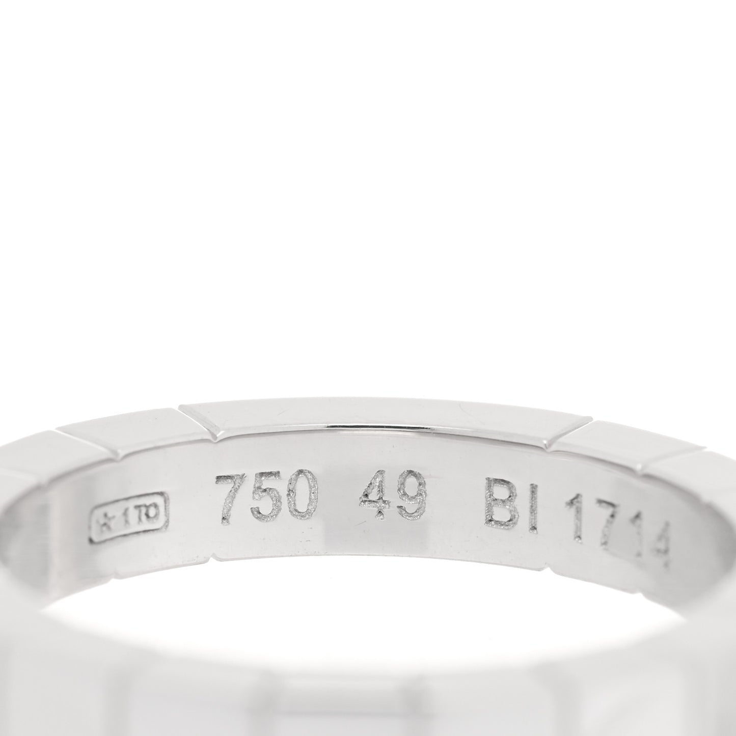 18K White Gold Lanieres Ring 49 4.75