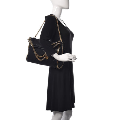 Stella McCartney Shaggy Deer Falabella Fold Over Tote Black 2 of 9