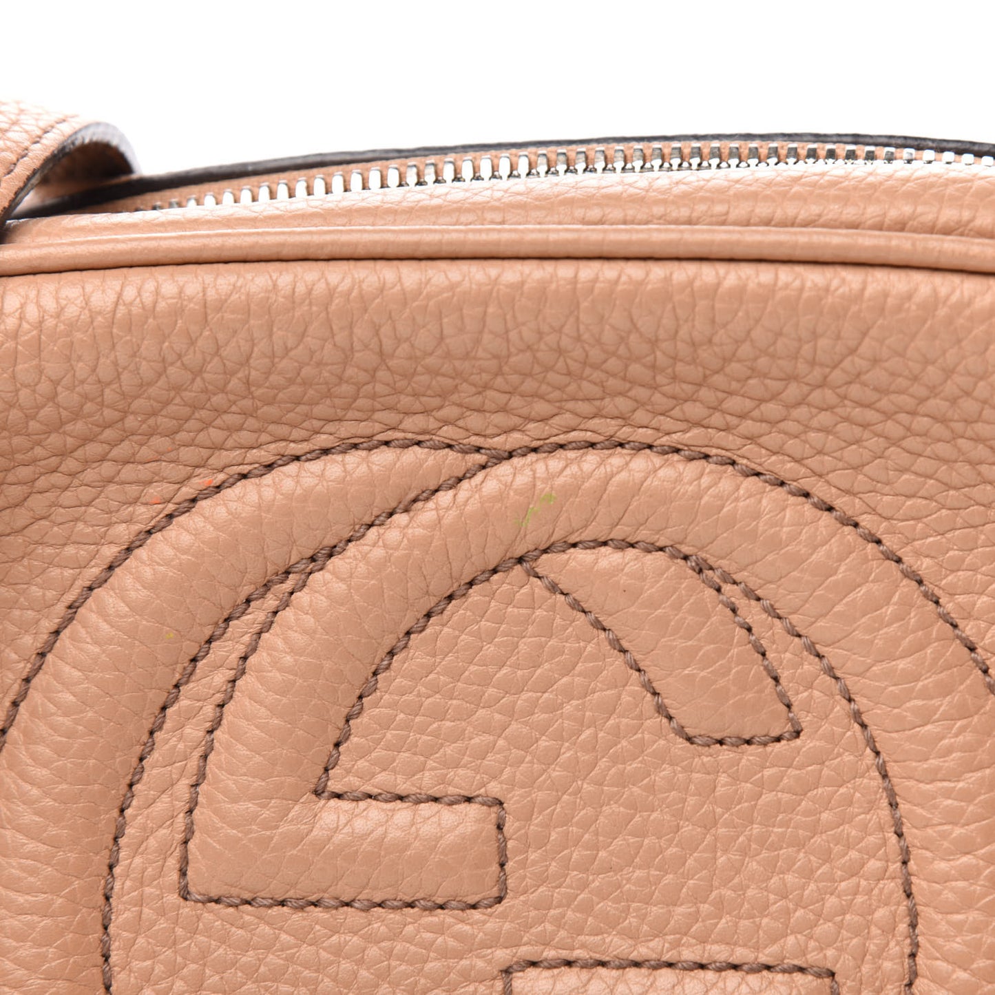 Pebbled Calfskin Small Soho Disco Bag Rose Beige