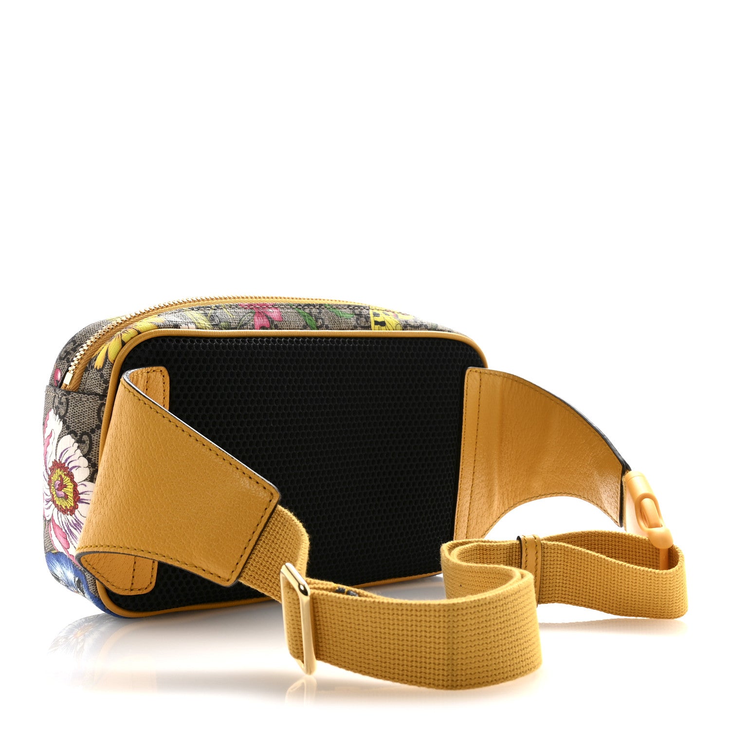 Gucci GG Supreme Monogram Flora Medium Ophidia Belt Bag Beige Multicolor Crop 3 of 13