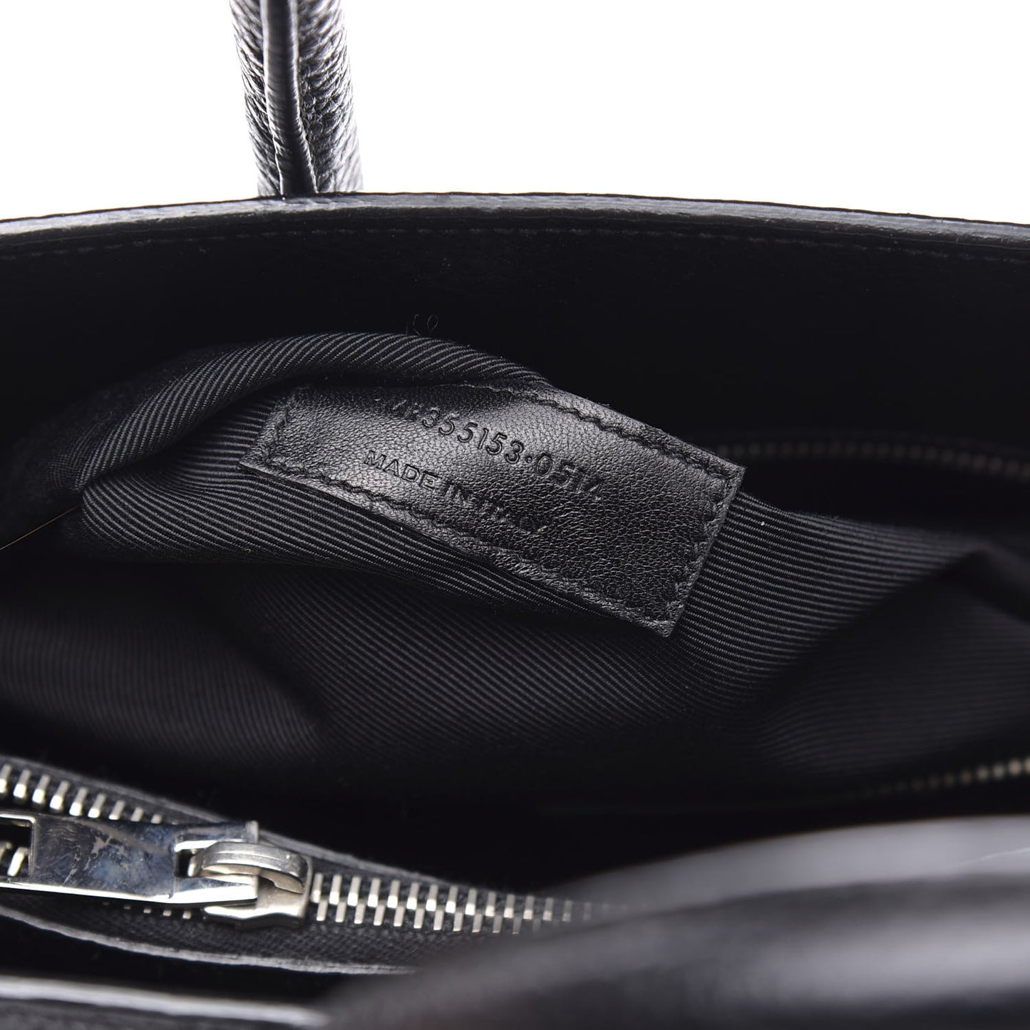 Grained Calfskin Small Sac De Jour Black