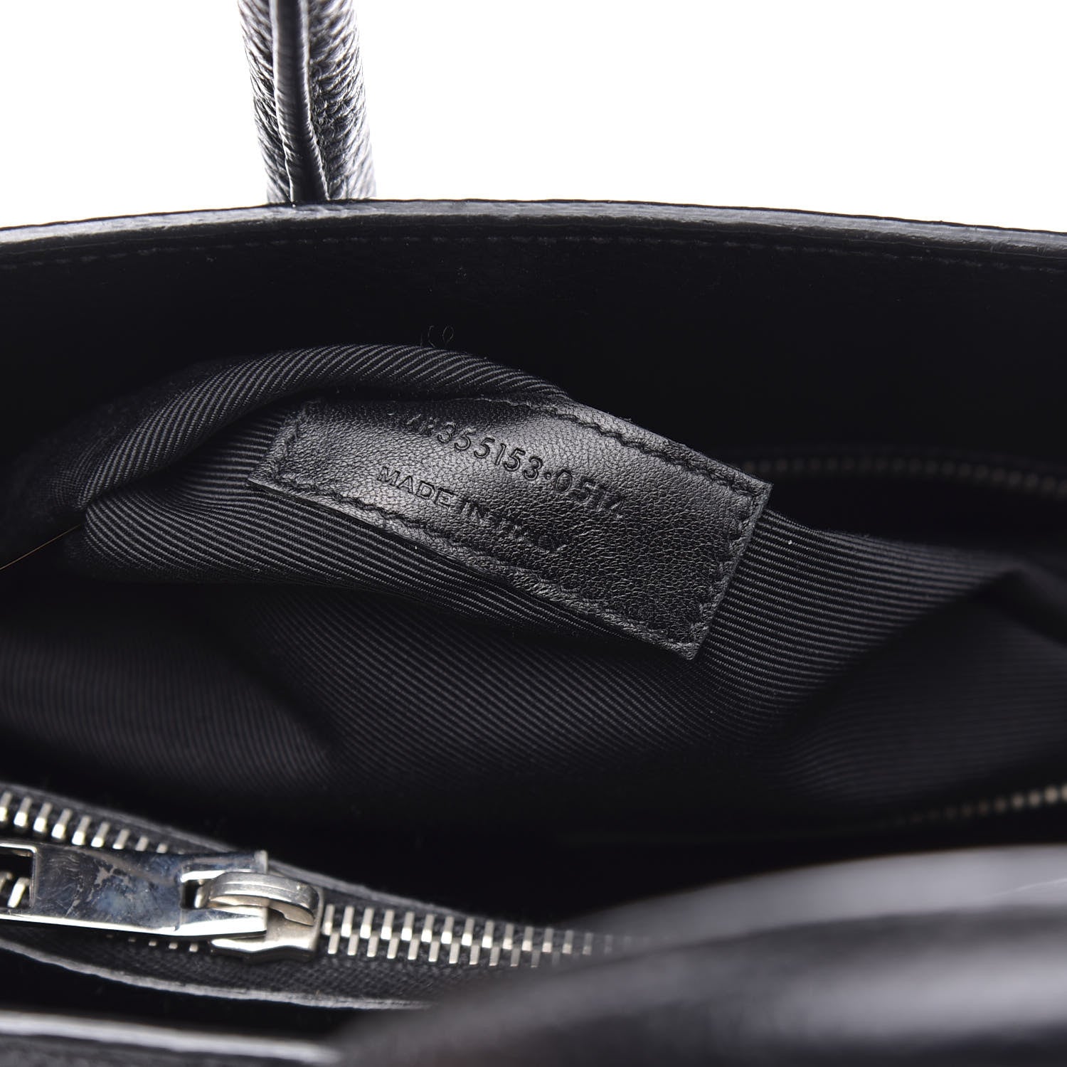 Saint Laurent Grained Calfskin Small Sac De Jour Black 11 of 11