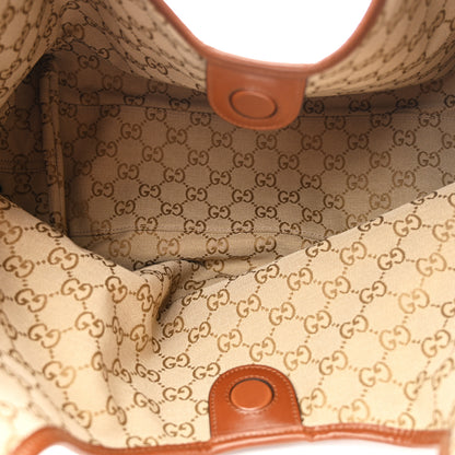 Gucci Soft Glossy Calfskin Large Giglio Tote Dark Brown 6 of 10