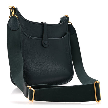 Hermes Taurillon Clemence EVELYNE III PM Vert Cypress 3 of 12