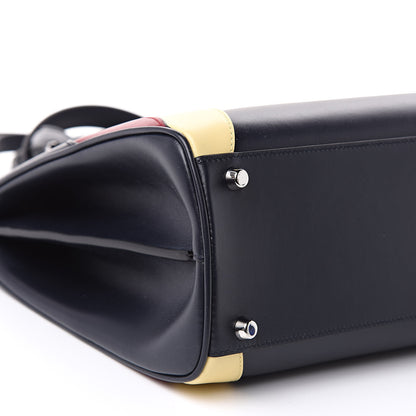 Gucci Smooth Calfskin Medium Zumi Top Handle Bag Blue Romantic Cerise Butter Multicolor 9 of 10