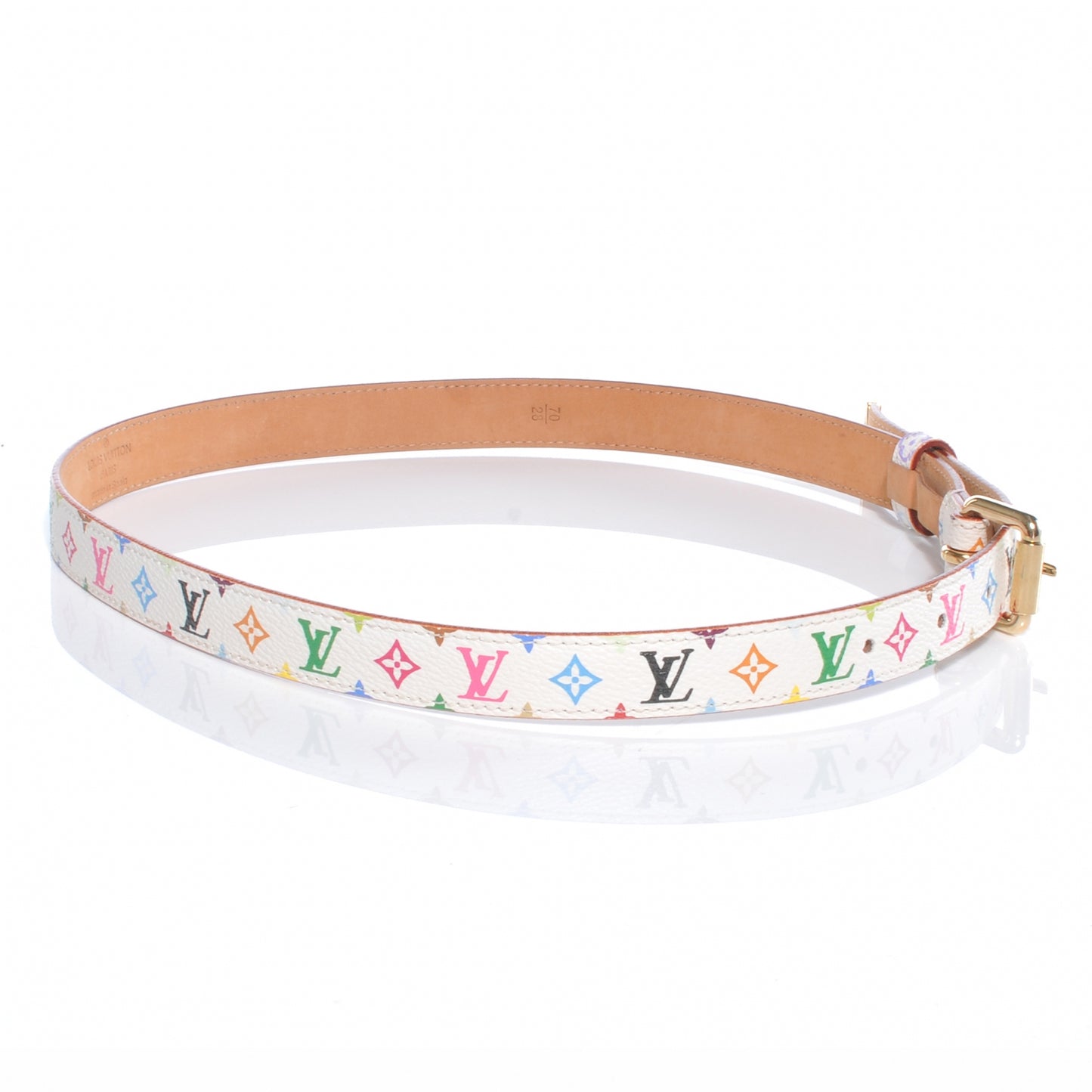 Monogram Multicolor Belt White 70 28