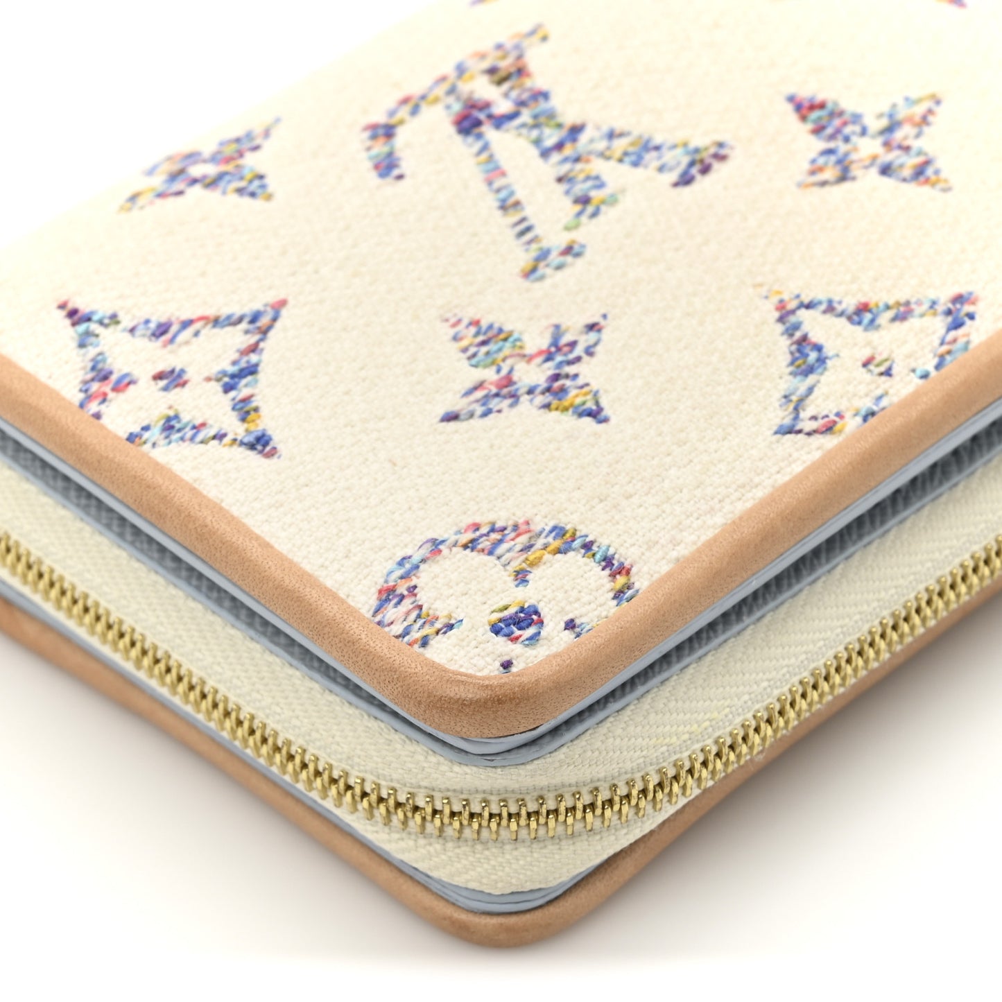 Monogram Jacquard Lou Wallet White