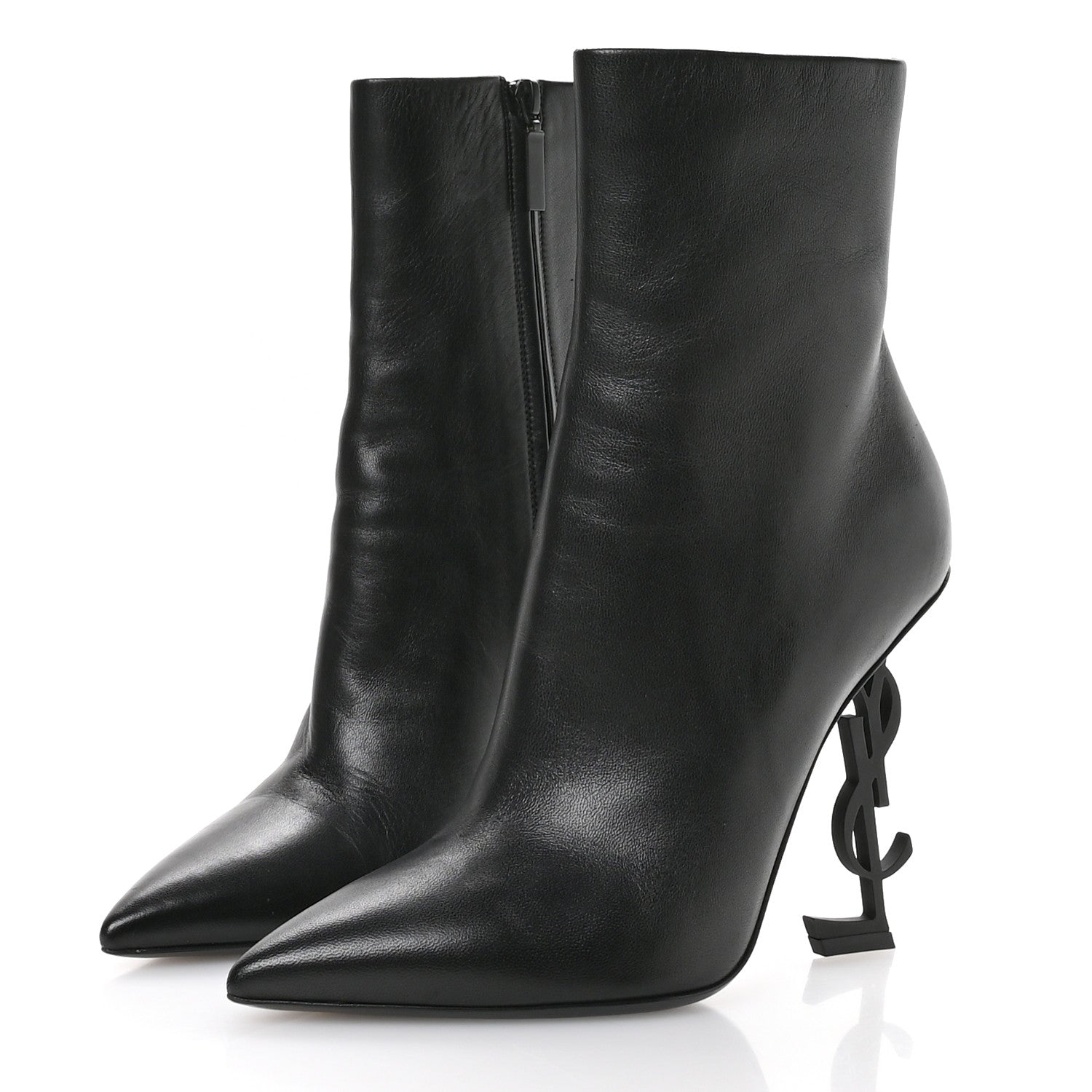 Saint Laurent Calfskin Opyum Ankle Boots 40 Black 4 of 9
