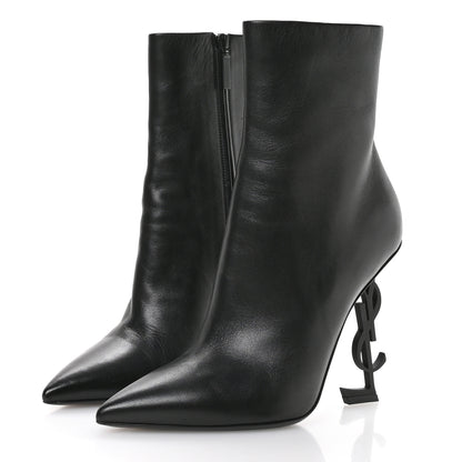 Saint Laurent Calfskin Opyum Ankle Boots 40 Black 4 of 9