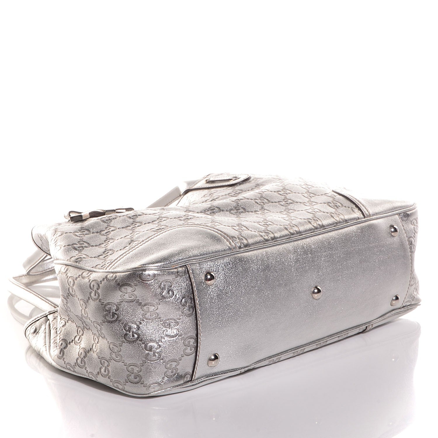 Gucci Guccissima Medium Princy Tote Silver 4 of 7