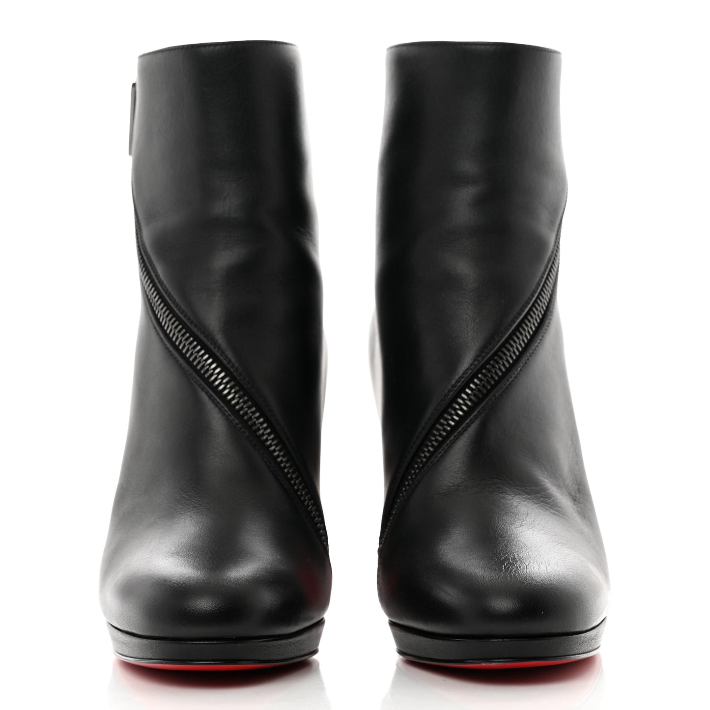 Calfskin Birgitta 100 Zip Around Ankle Bootie 37 Black