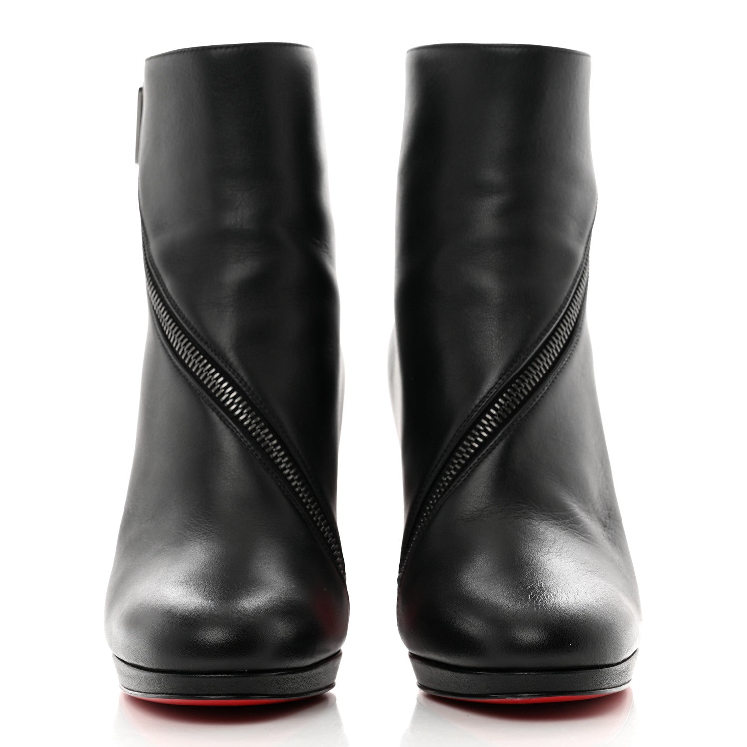 Christian Louboutin Calfskin Birgitta 100 Zip Around Ankle Bootie 37 Black 2 of 7