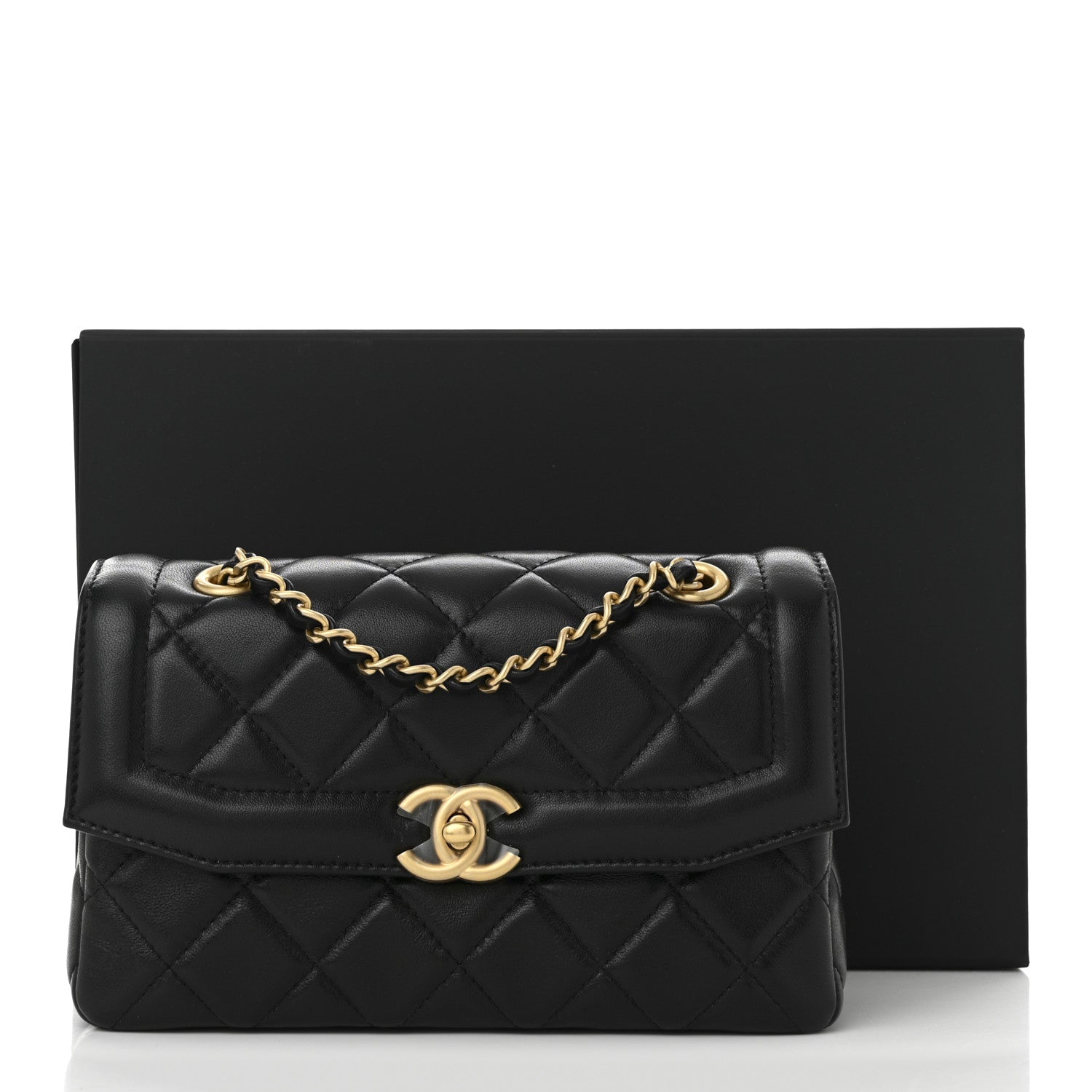 Chanel Shiny Lambskin Quilted Mini Flap Black 11 of 11
