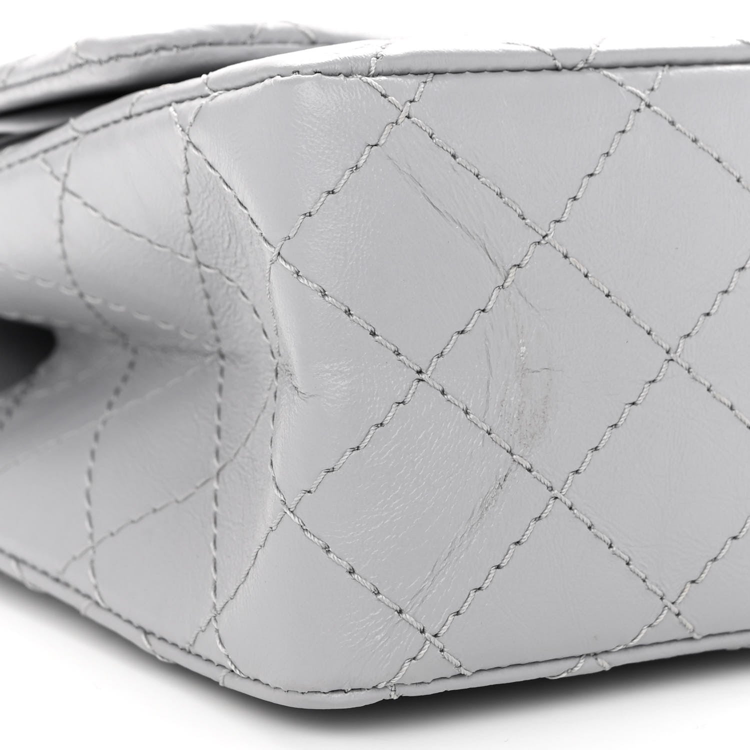 Chanel Aged Calfskin Quilted 2.55 Reissue 225 Flap Grey 9 of 14