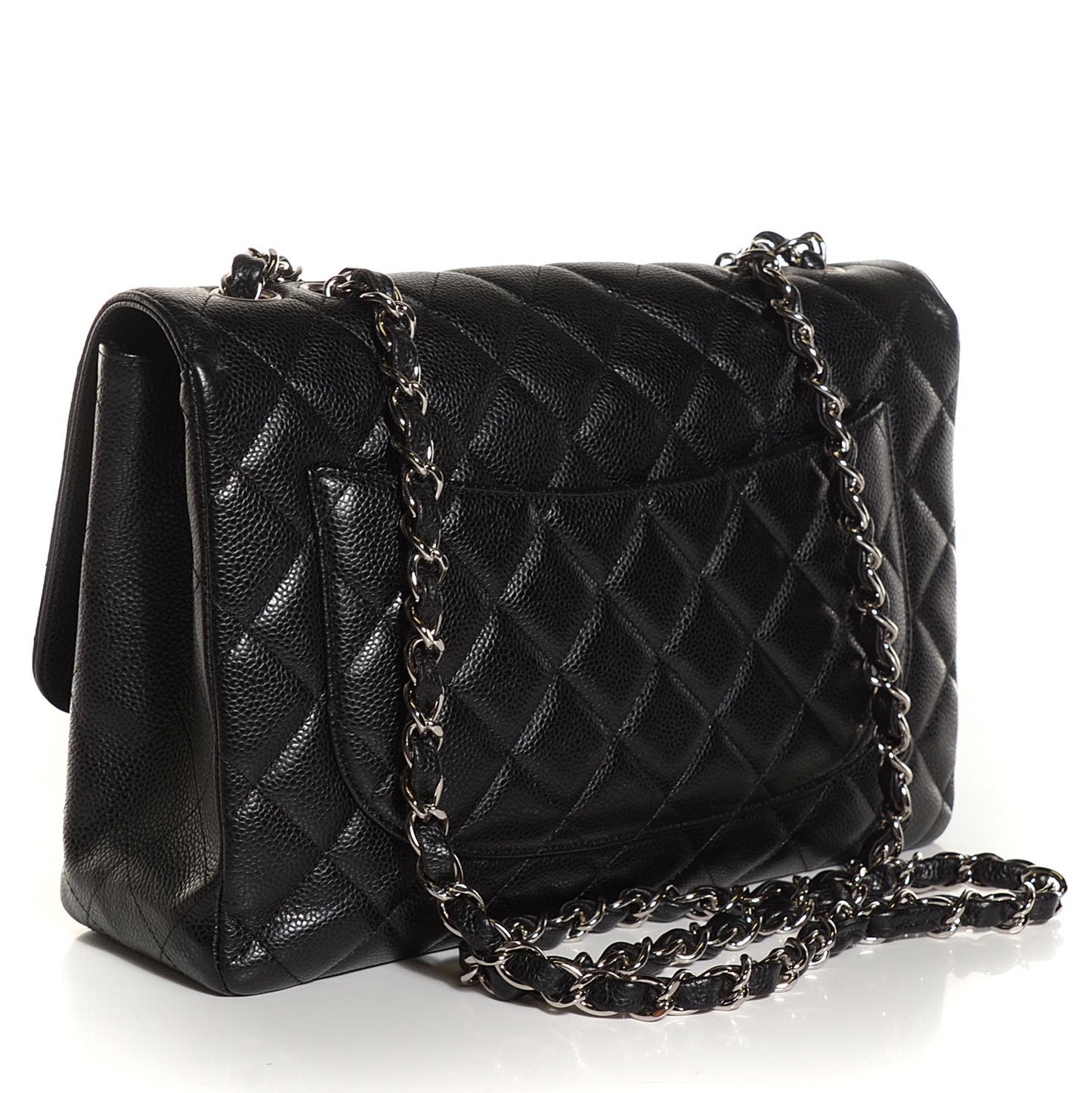 Caviar Quilted Jumbo Single Flap Black