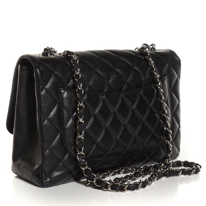 Chanel Caviar Quilted Jumbo Single Flap Black 3 of 8
