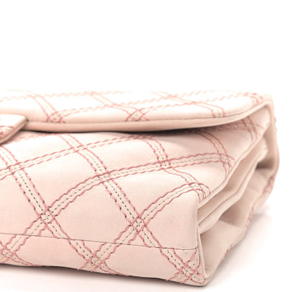 Chanel Calfskin Triple Stitched Medium Flap Pink 6 of 8