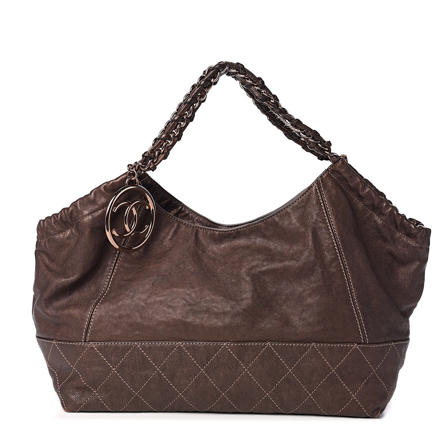 Chanel Metallic Calfskin Baby Coco Cabas Bronze 1 of 13