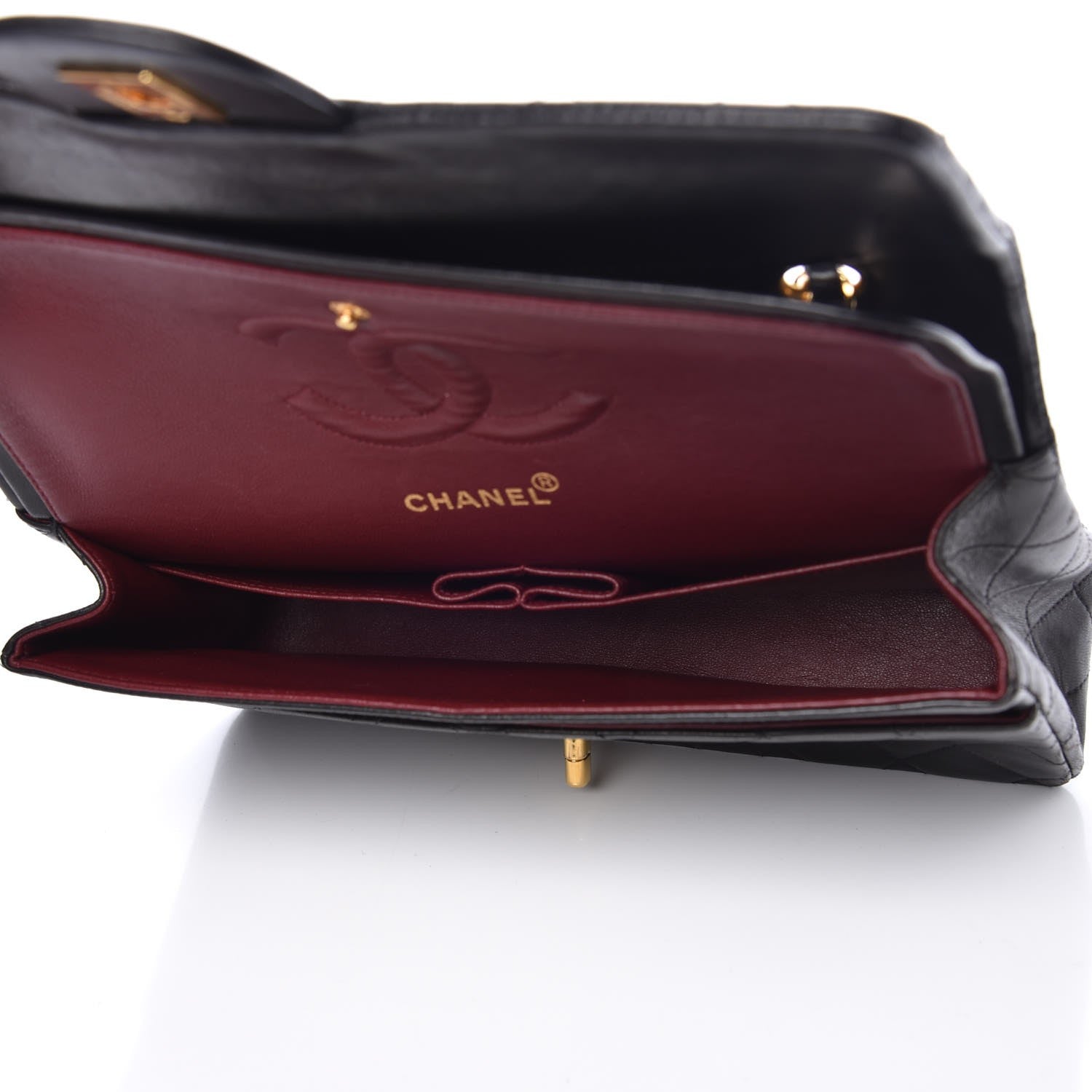 Chanel Lambskin Quilted Medium Double Flap Black 5 of 15