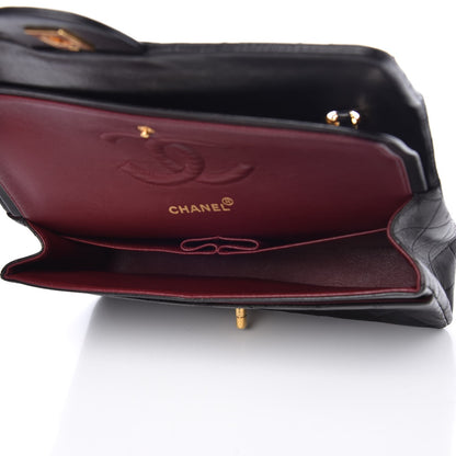 Chanel Lambskin Quilted Medium Double Flap Black 5 of 15