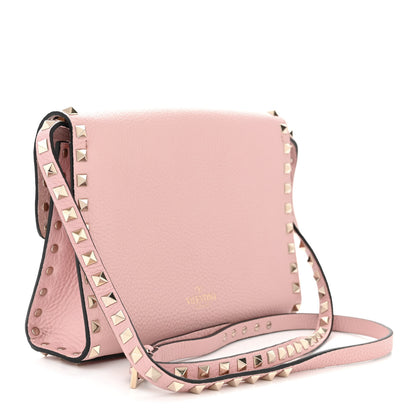 Valentino Garavani Pebbled Calfskin Medium Rockstud Flip Lock Crossbody Bag Loto 3 of 9