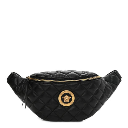 Versace Nappa Quilted Medusa Belt Bag Black 1 of 11