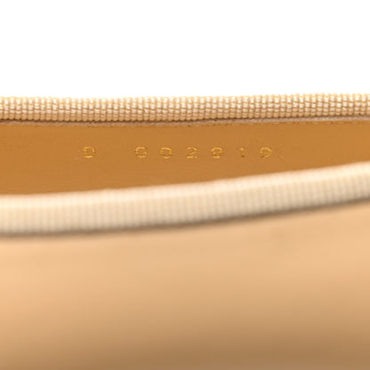Chanel Lambskin Cap Toe CC Ballerina Flats 40.5 Beige Black 6 of 9