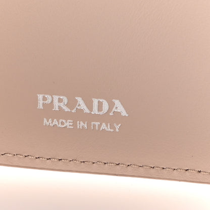 Prada Vitello Daino Triangle Continental Zip Wallet Ninfea 6 of 8
