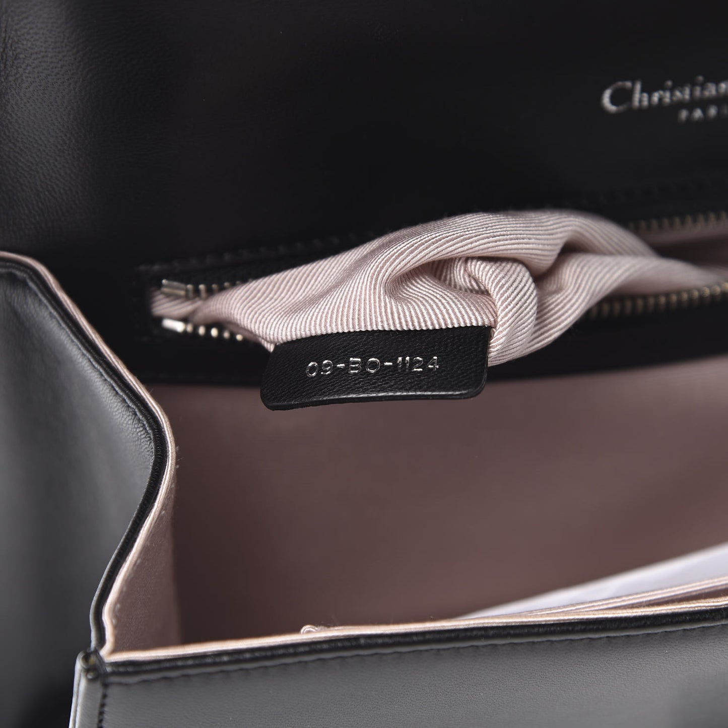 Lambskin Medium Diorama Flap Bag Black