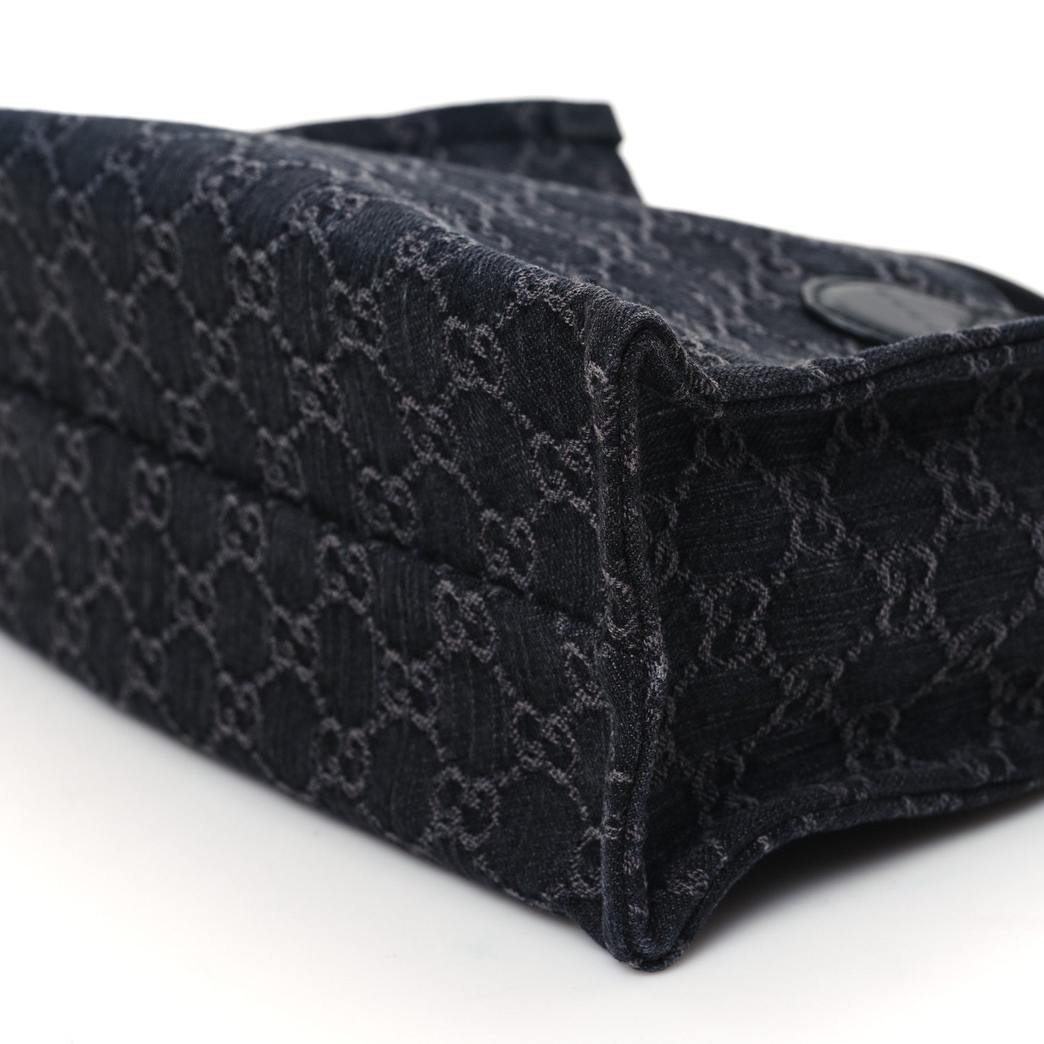 Gucci Denim Ophidia GG Monogram Tote Medium Black Grey 11 of 11