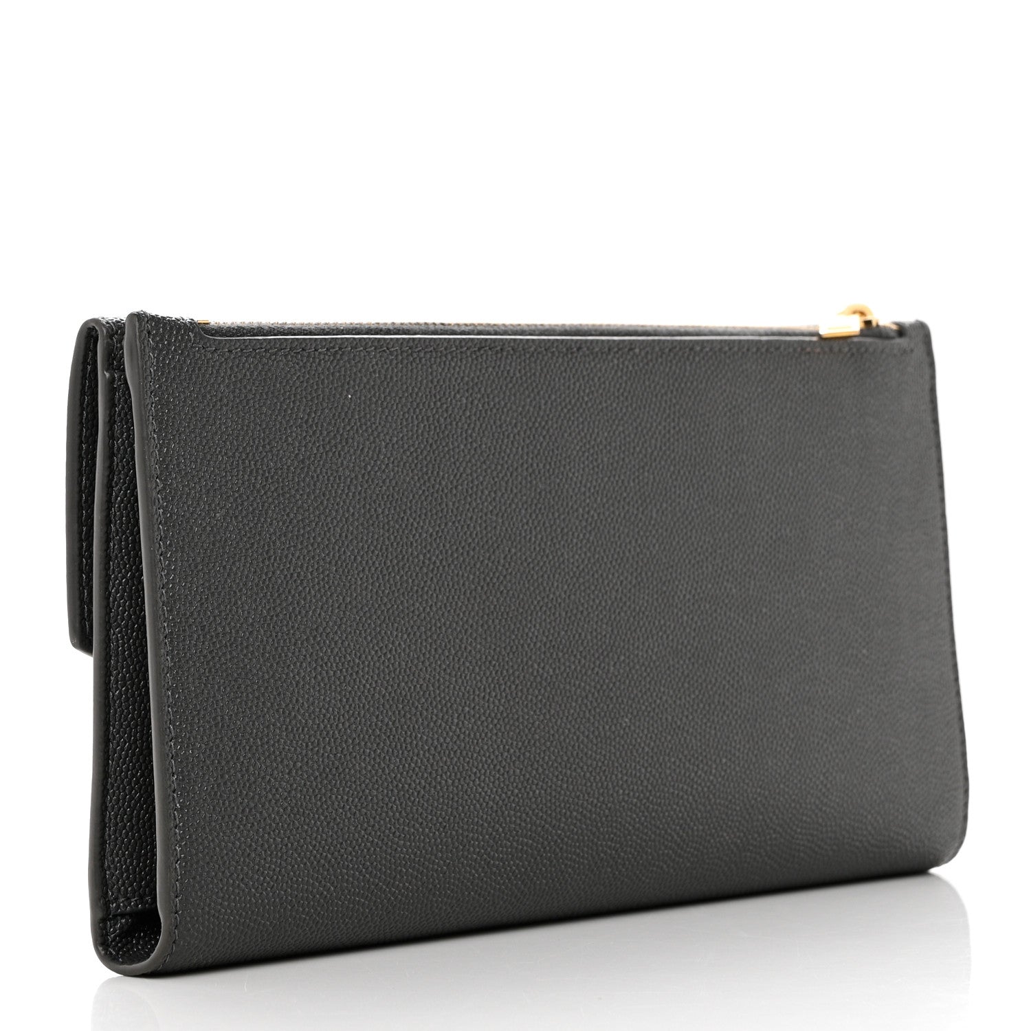 Saint Laurent Grain De Poudre Monogram Uptown Wallet Storm 3 of 8