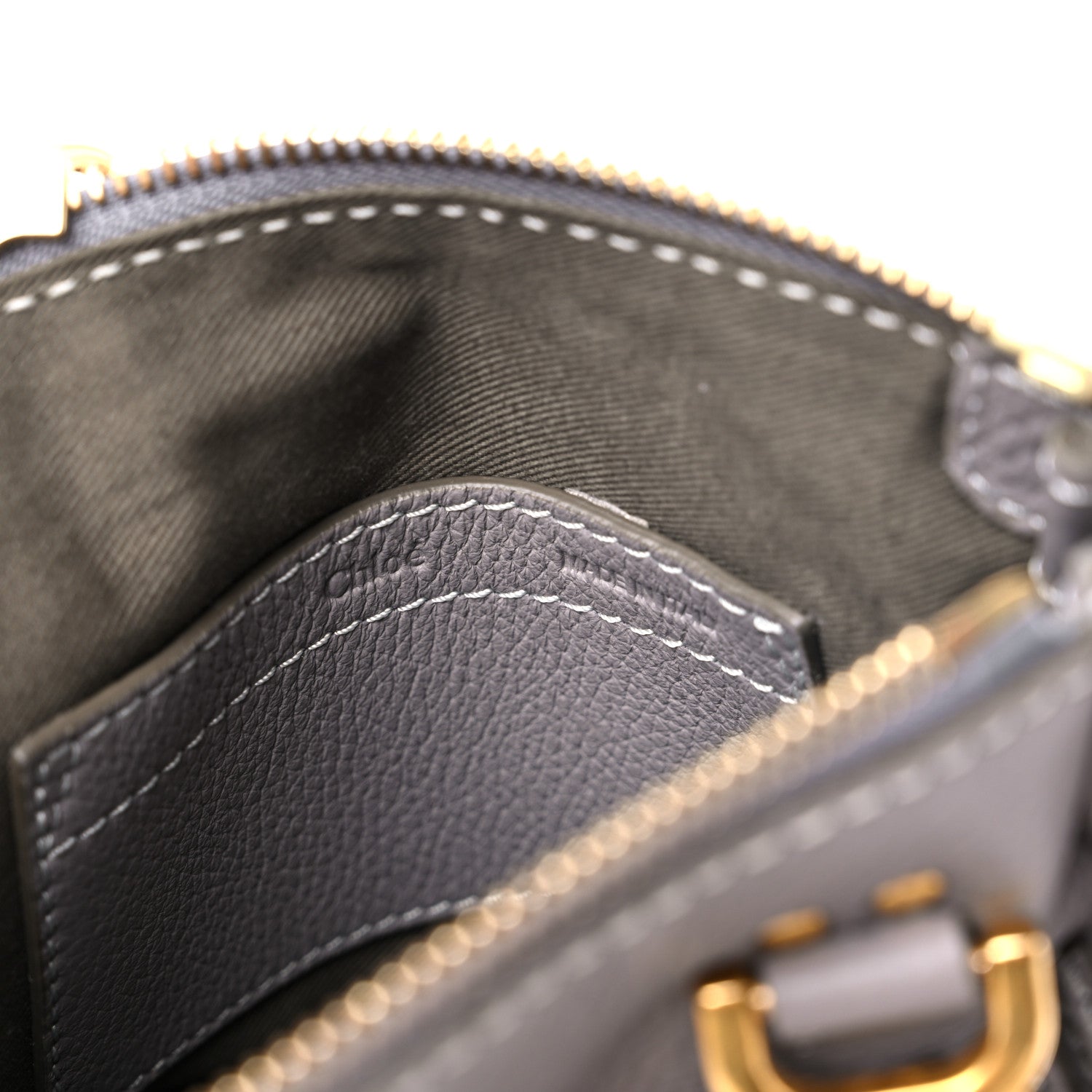 Chloe Calfskin Mini Marcie Satchel Cashmere Grey 6 of 12