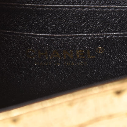 Chanel Metallic Calfskin Crocodile Embossed Cocodile Rectangular Mini Flap Gold 8 of 10