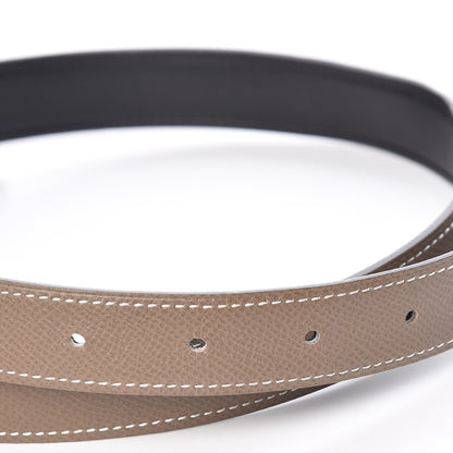 Hermes Swift Epsom 24mm Mini Constance H Belt 80 Black Etoupe 4 of 8