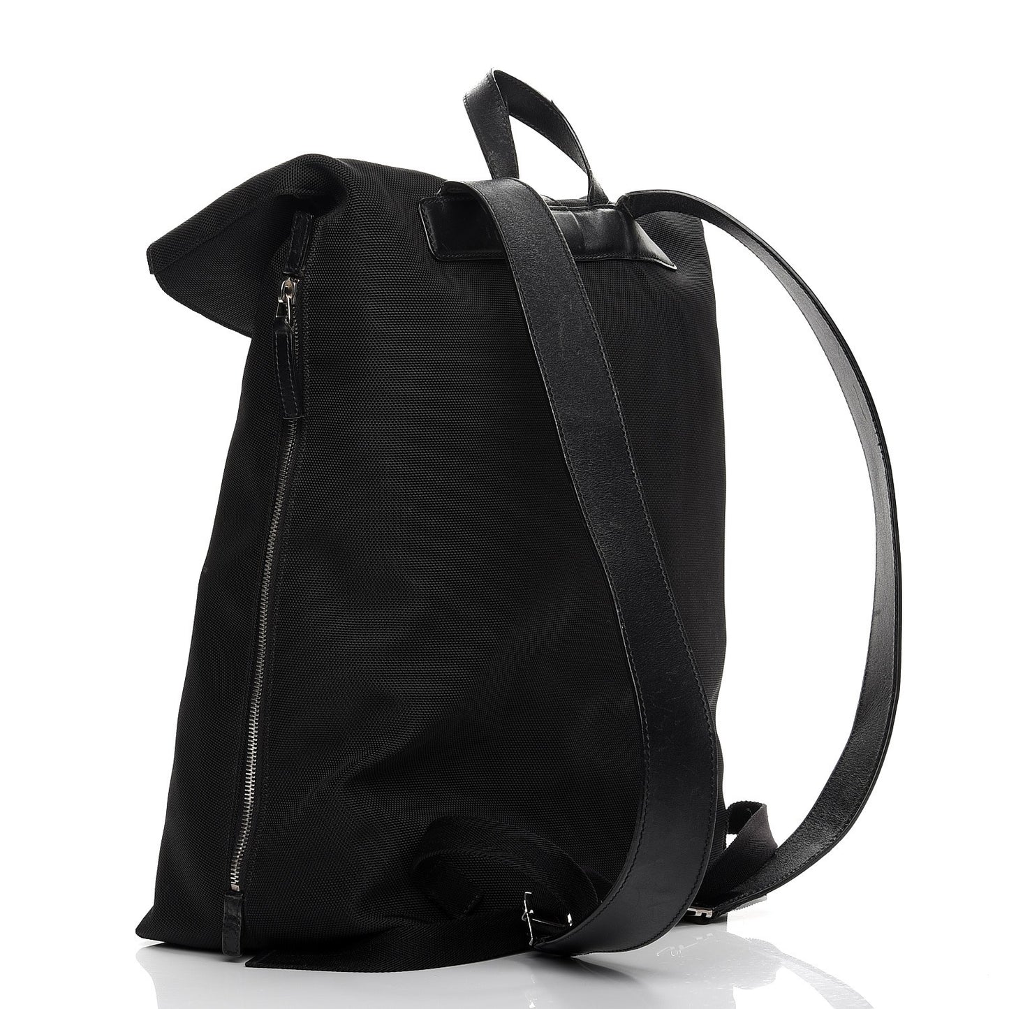 Techno Canvas Web Single Buckle Backpack Black