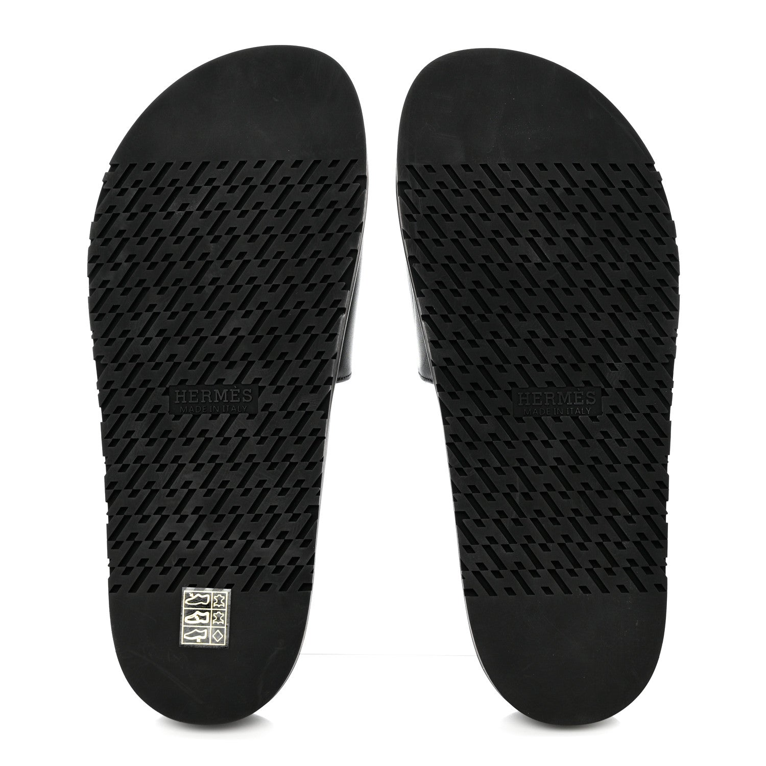 Hermes Calfskin Mens Biarritz Sandals 41.5 Black 5 of 10